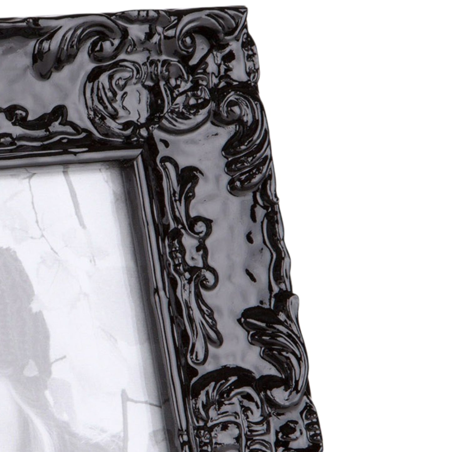 Electric Black Leaf Medium Width Table Top Frame