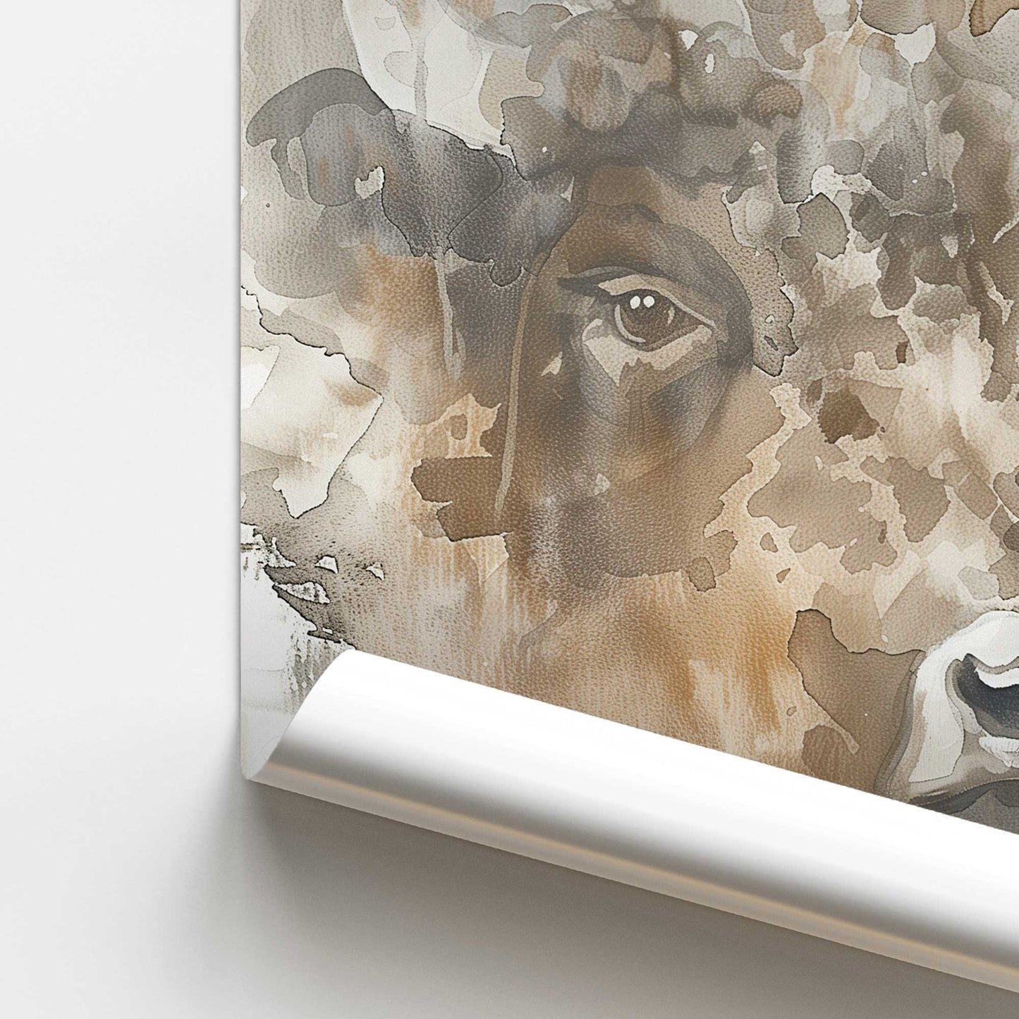 Abstract Buffalo Portrait II Promotional Rolled Print