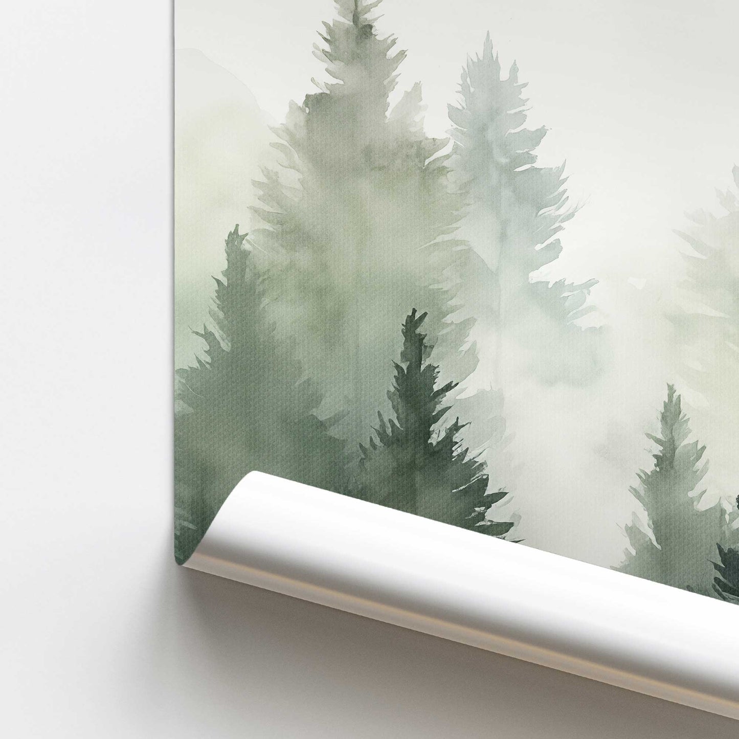 Green Haze Woodland III Promotional Rolled Print
