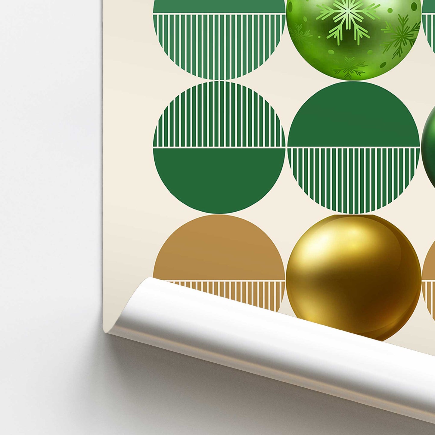 Bauhaus Holiday Ornament Poster Promotional Rolled Print