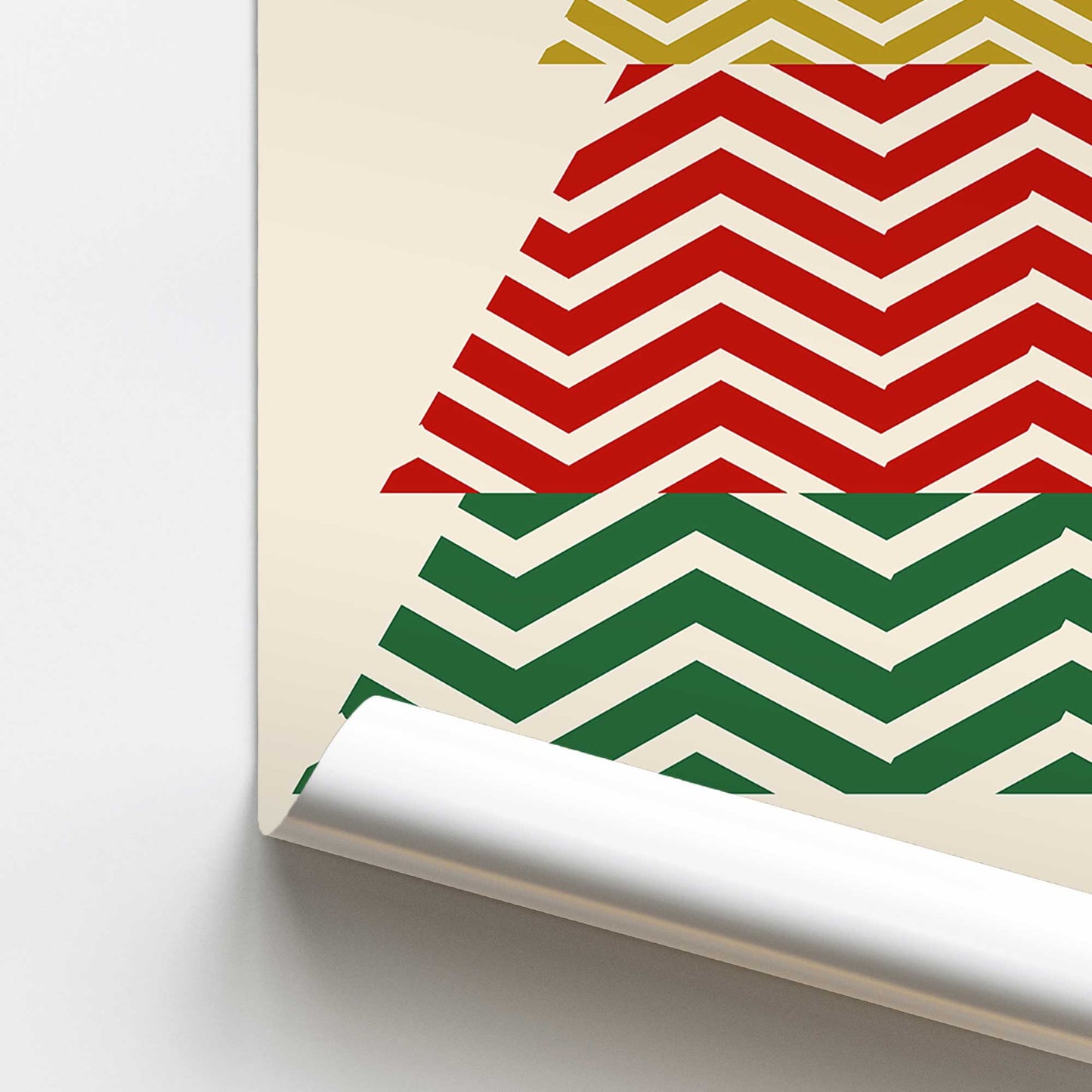 Bauhaus Christmas Tree Promotional Rolled Print