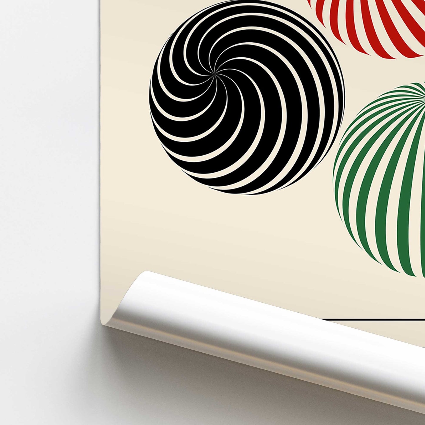 Bauhaus Geometric Spheres Promotional Rolled Print