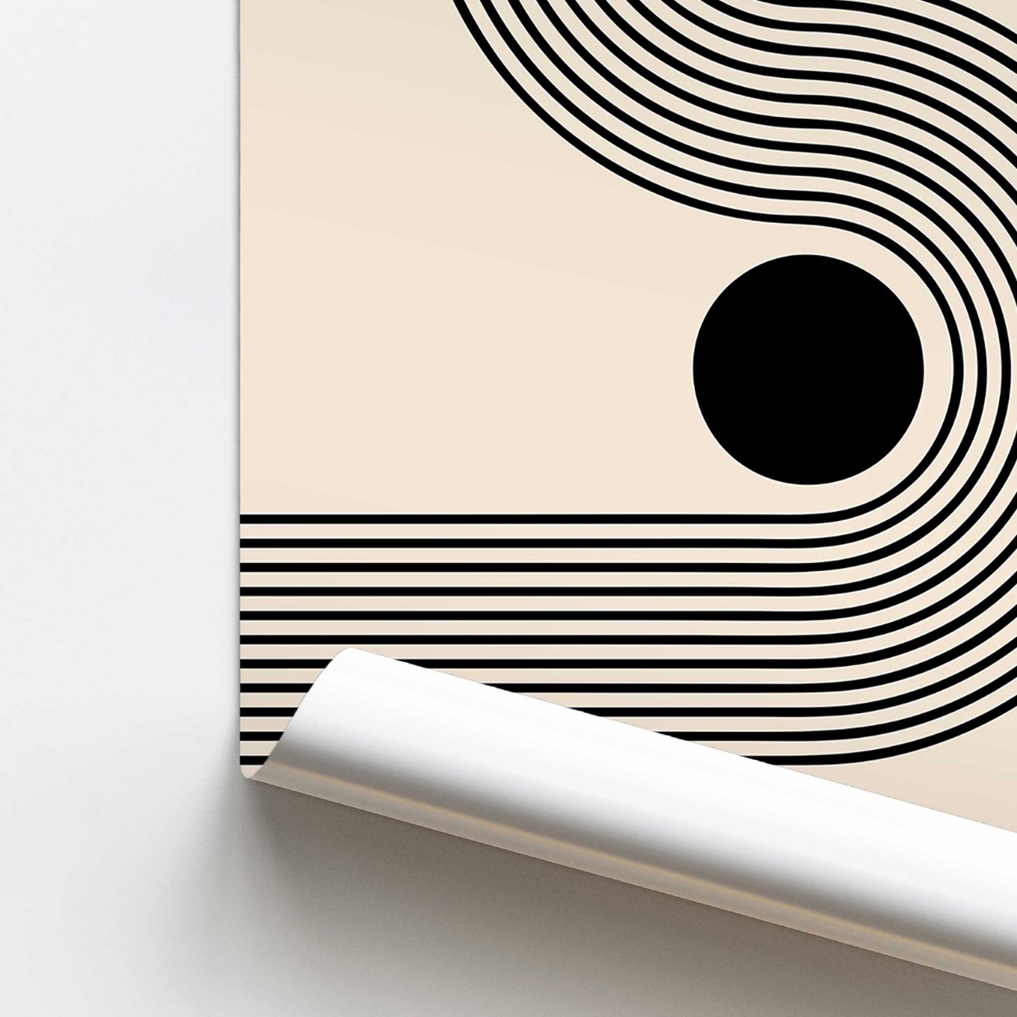 Bauhaus Black Dot Balance Promotional Rolled Print