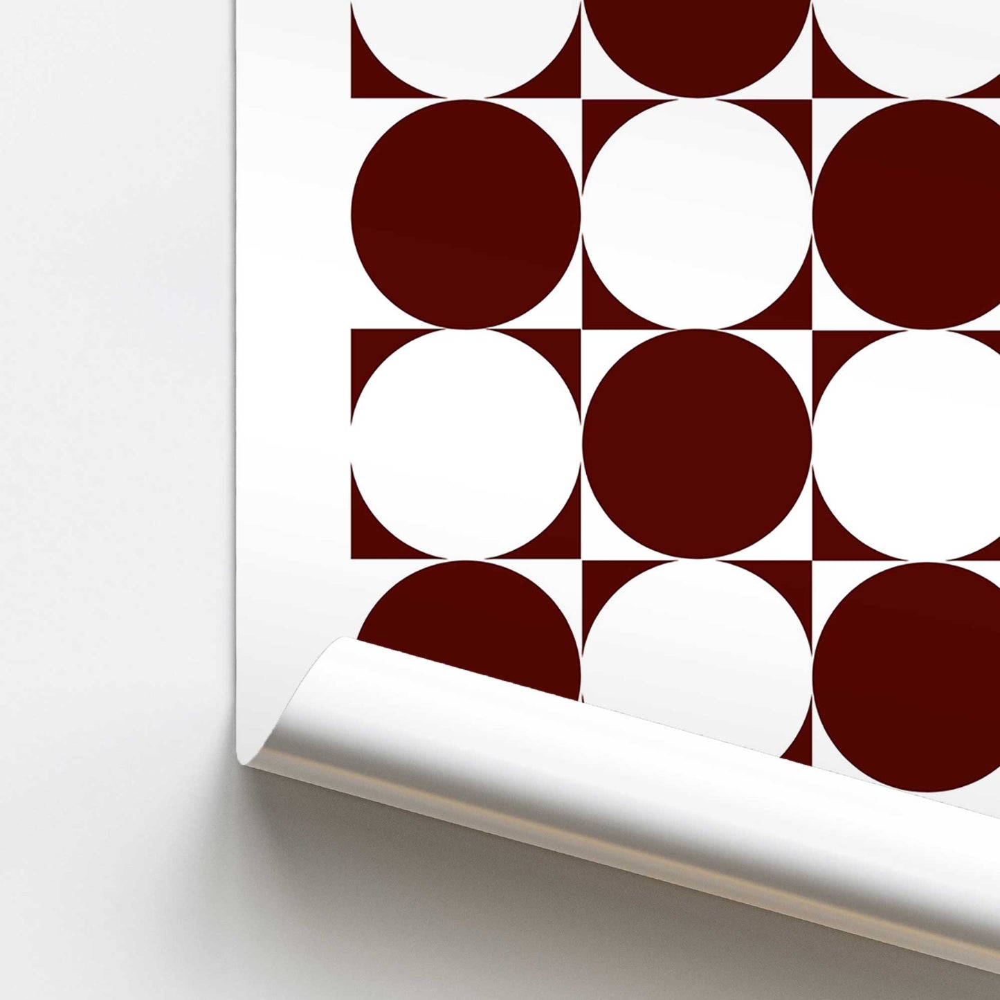 Bauhaus Burgundy Contrast Promotional Rolled Print