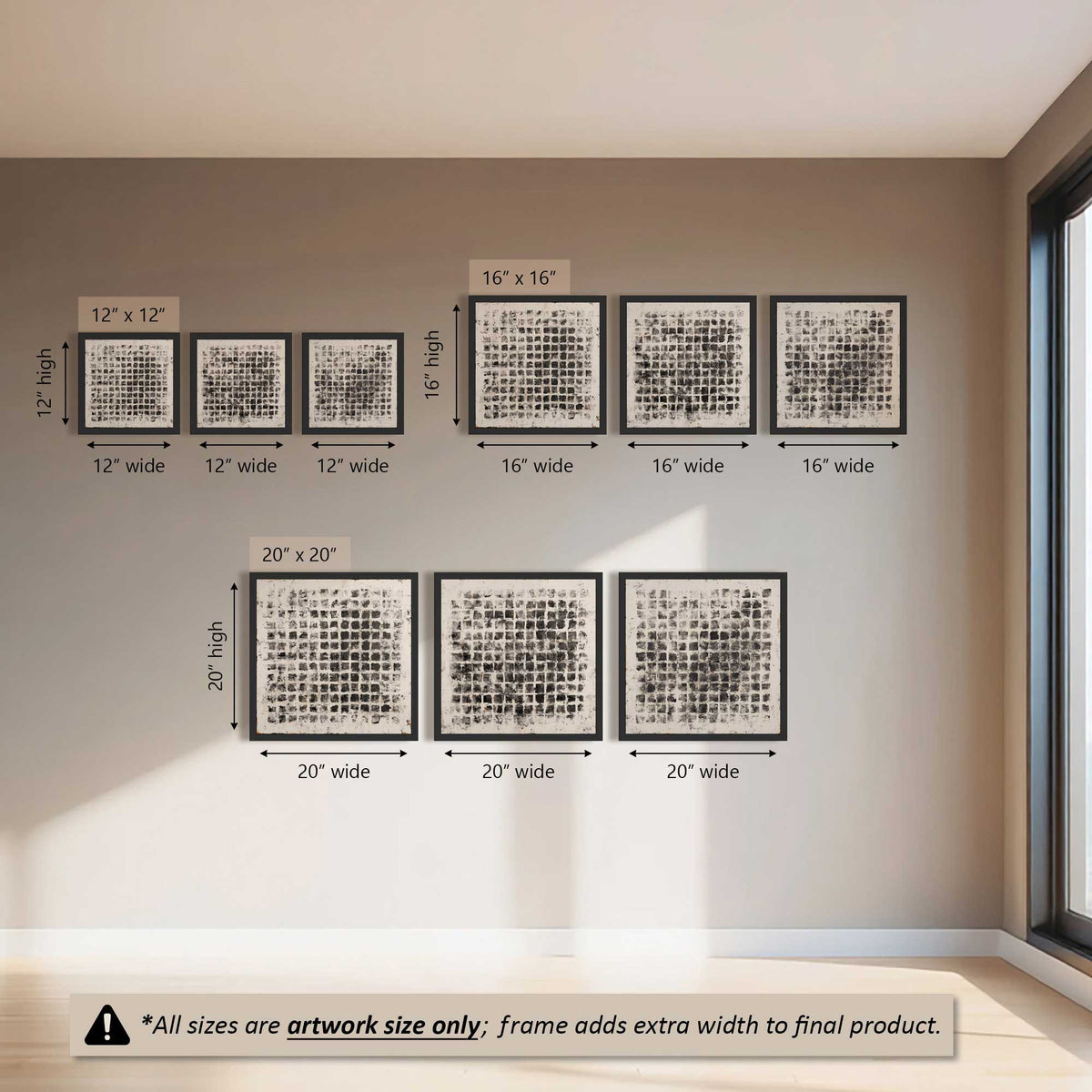 Ashen Mosaic Set of 3 Prints