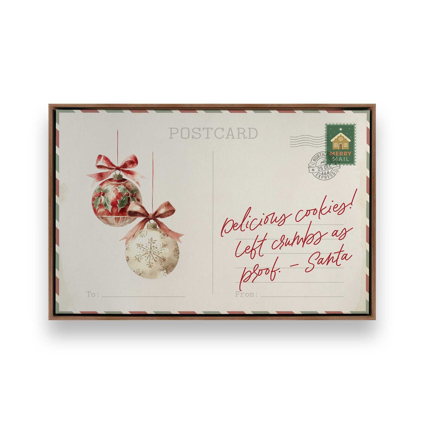 North Pole Notes, Set of 4 Prints on Canvas