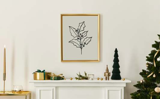 The Perfect Pair: Golden Frames with Christmas Art Prints