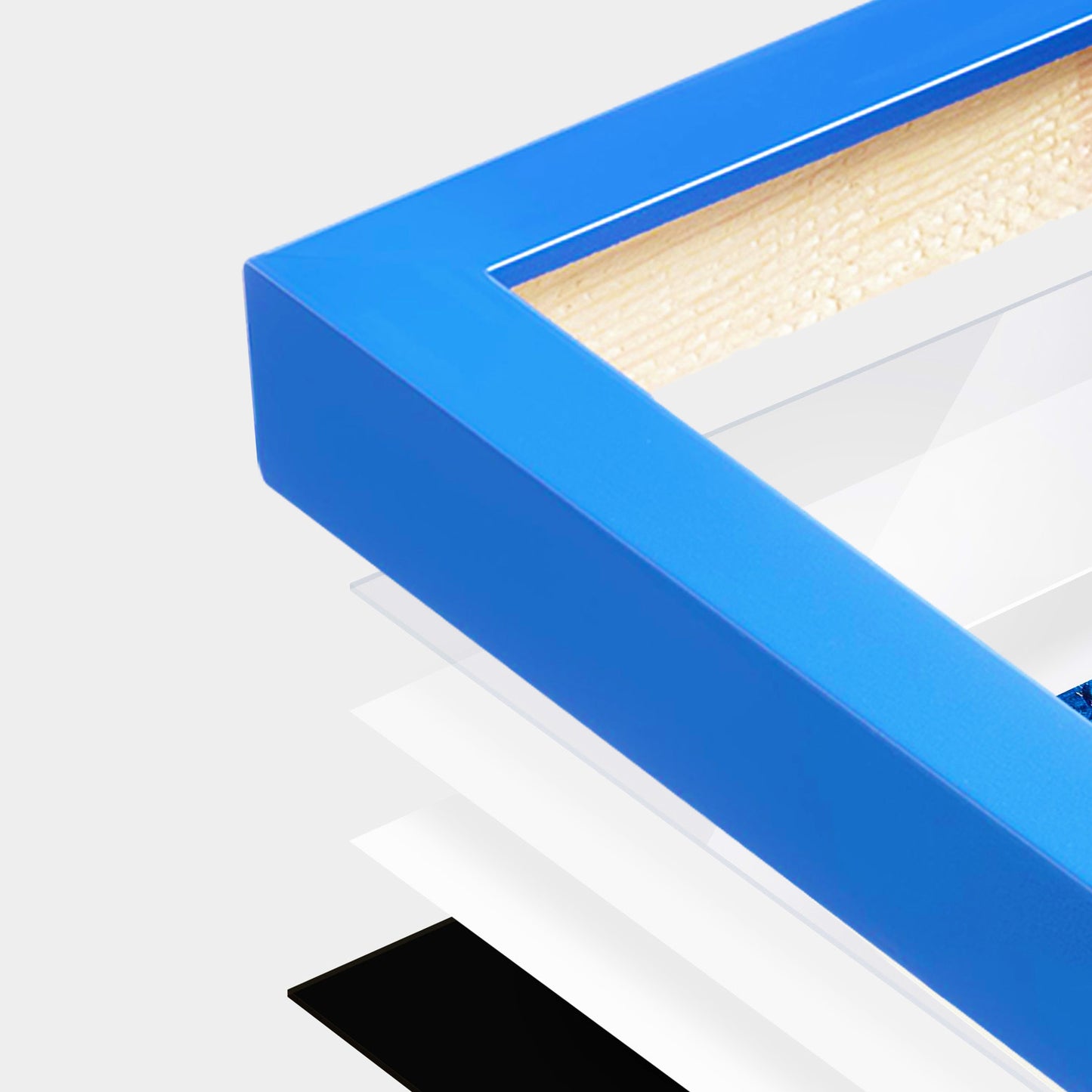 Seaport Blue Narrow Width Wall Frame