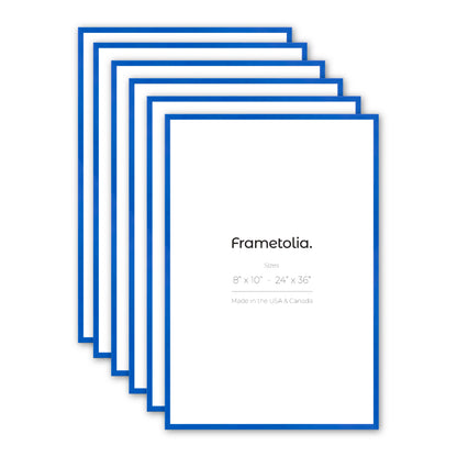 Seaport Blue Narrow Width Wall Frame, Set of 6