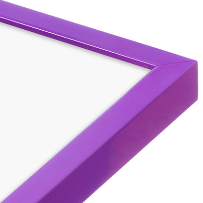 Plum Purple Aurora Wall Frame, Set of 6