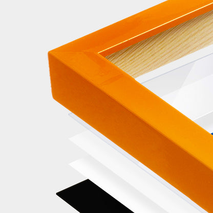 [LIFESTYLE],Orange Marmalade Narrow Width Wall Frame in a room