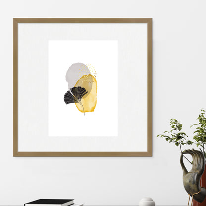 [LIFESTYLE],Brushed Gold Narrow Width Wall Frame in a room