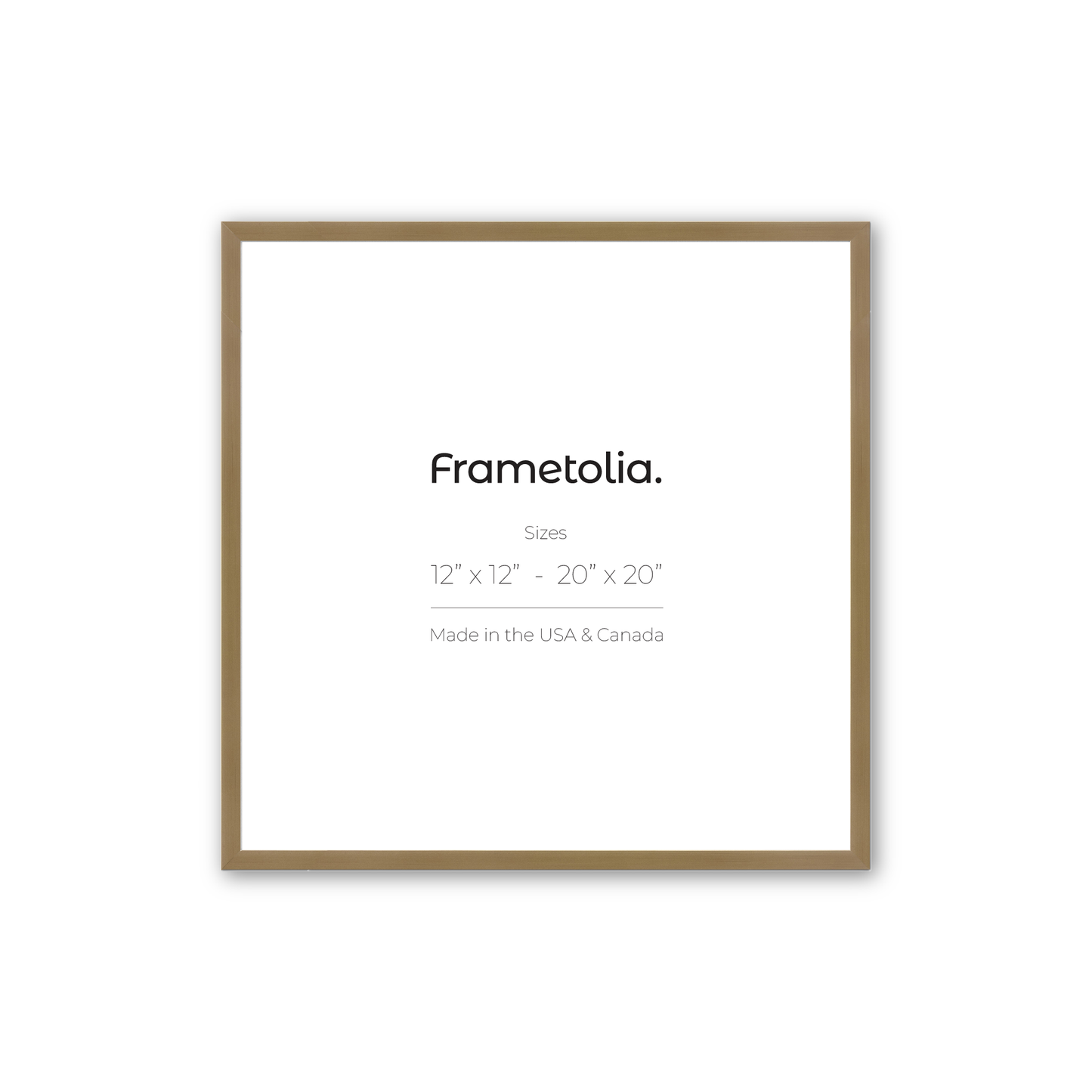 Brushed Gold Narrow Width Wall Frame