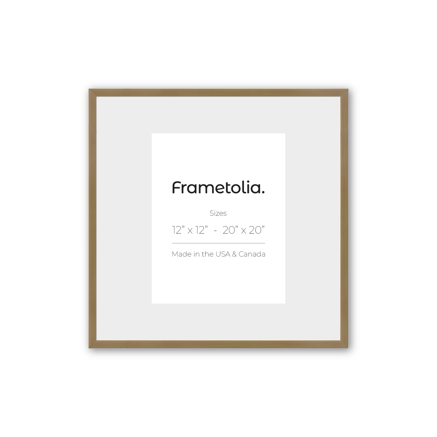 Brushed Gold Narrow Width Wall Frame