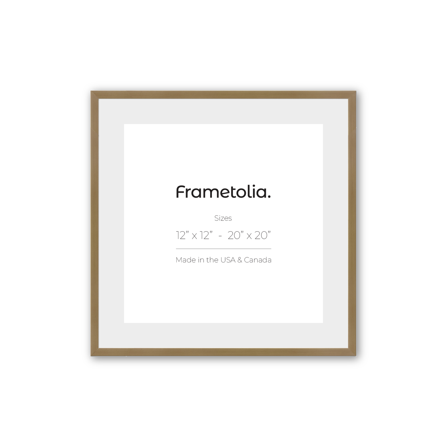 Brushed Gold Narrow Width Wall Frame