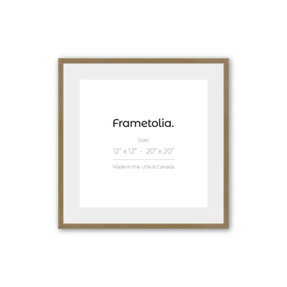 Brushed Gold Narrow Width Wall Frame