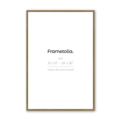 Brushed Gold Narrow Width Wall Frame