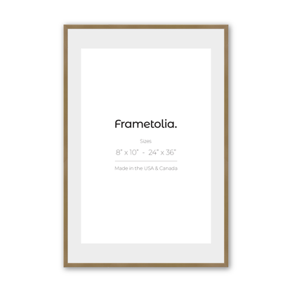 Brushed Gold Narrow Width Wall Frame