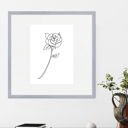 [LIFESTYLE],Polished Chrome Narrow Width Wall Frame in a room