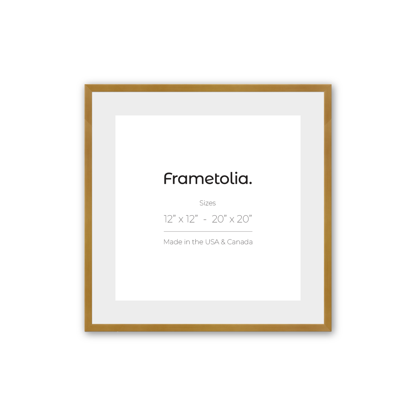 Polished Gold Narrow Width Wall Frame