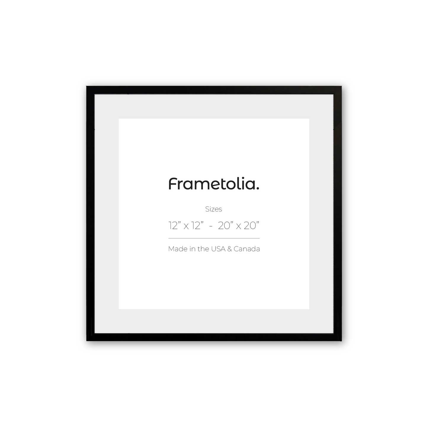 Satin Black Narrow Width Wall Frame