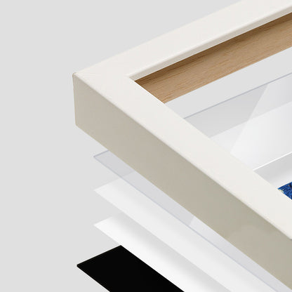 Opaque White Narrow Width Modern Wall Frame