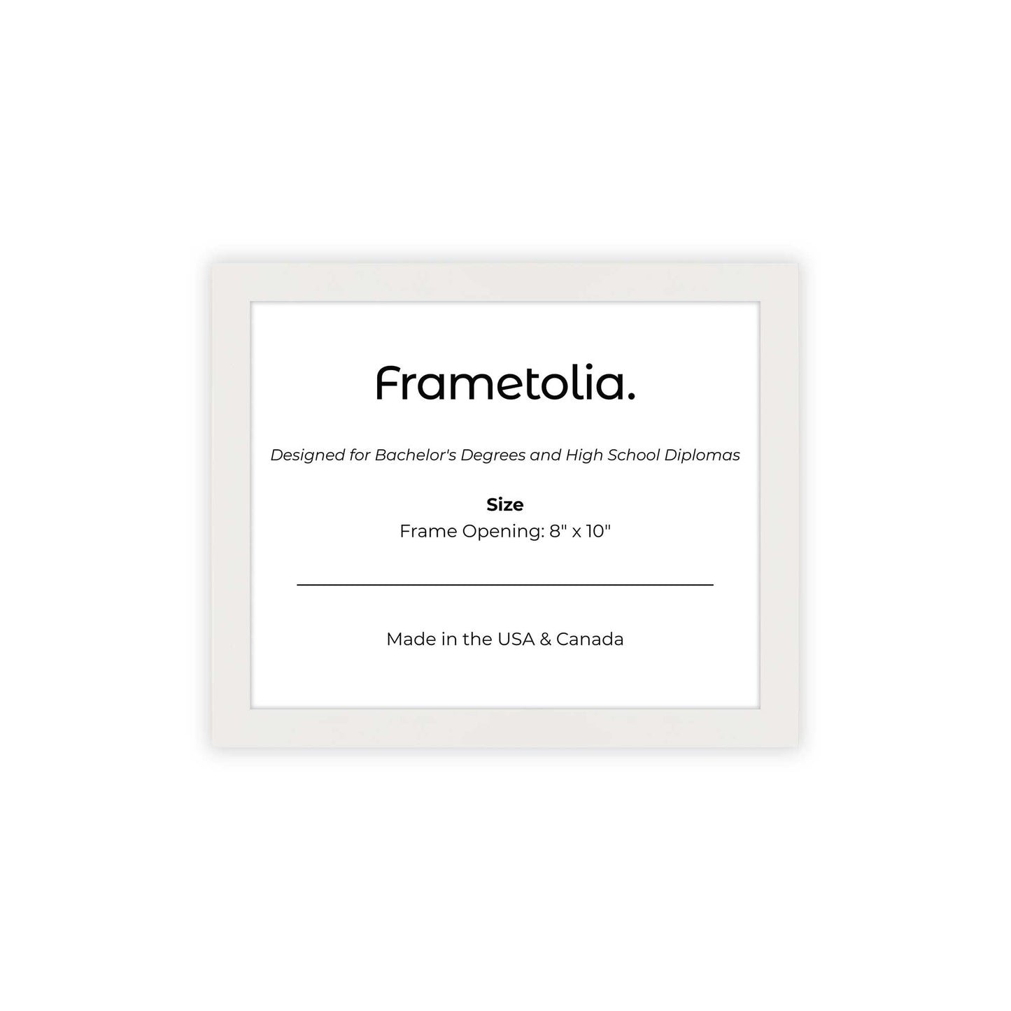 8" x 10" Opaque White Manhattan Diploma Frame - No Mat