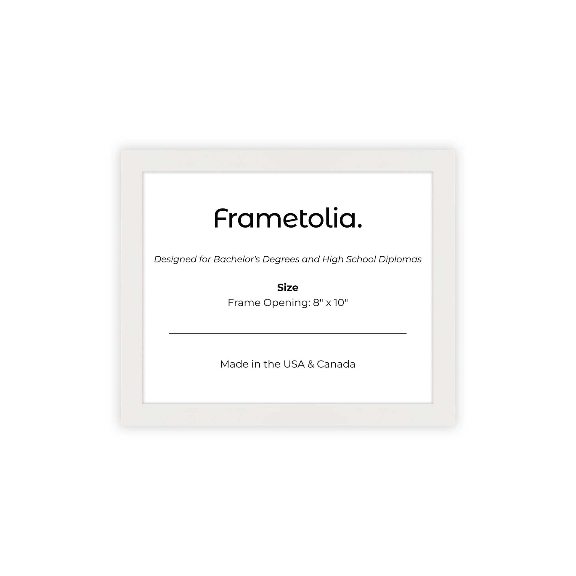 8" x 10" Opaque White Manhattan Diploma Frame - No Mat