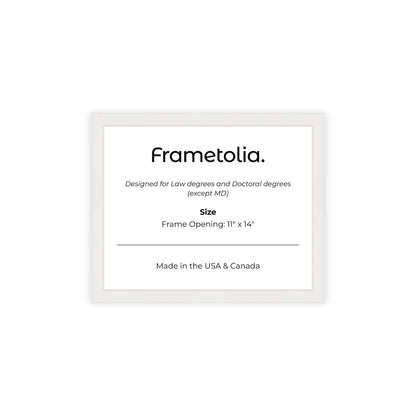 11" x 14" Opaque White Manhattan  Diploma Frame - No Mat