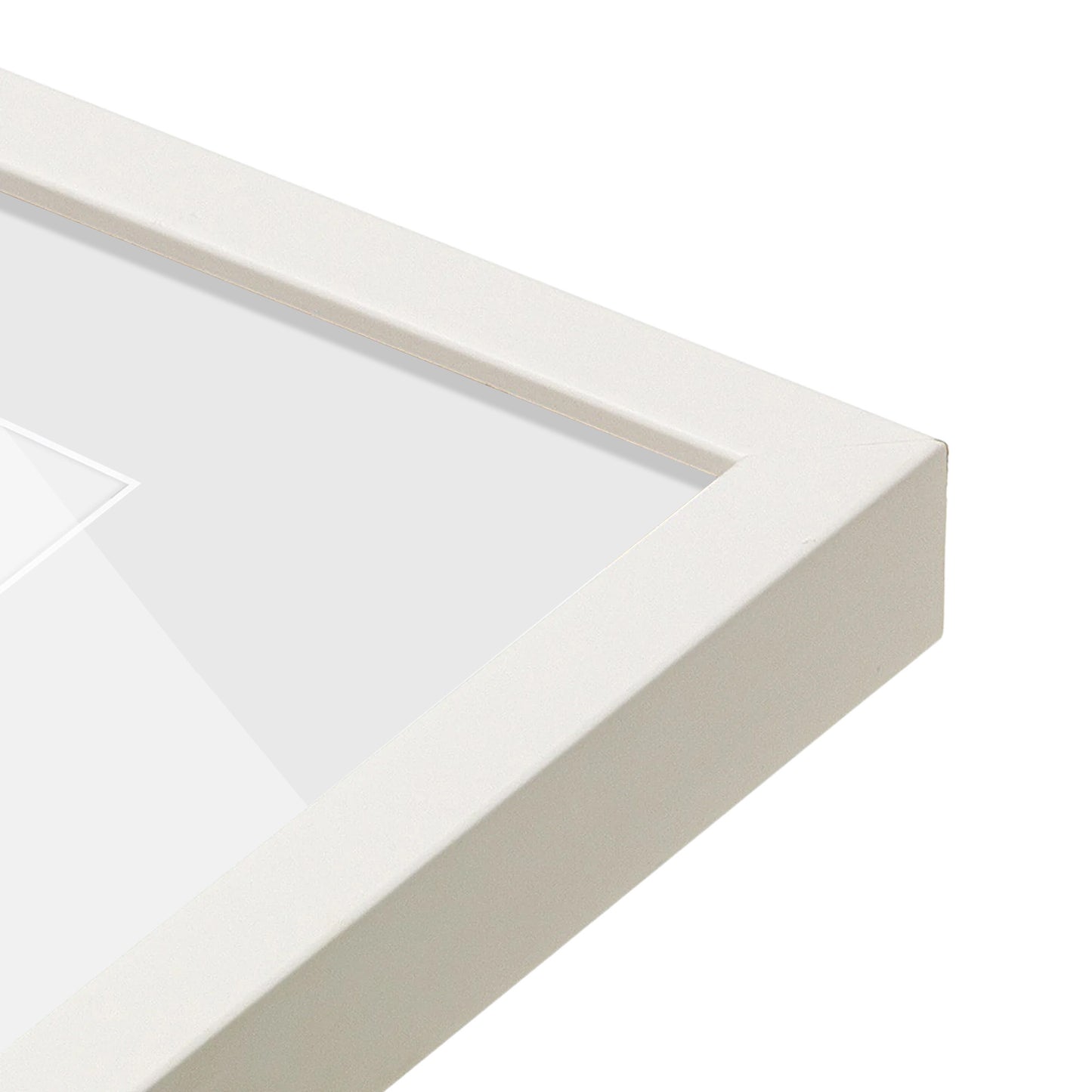 corner of the Opaque White Manhattan Wall Frame