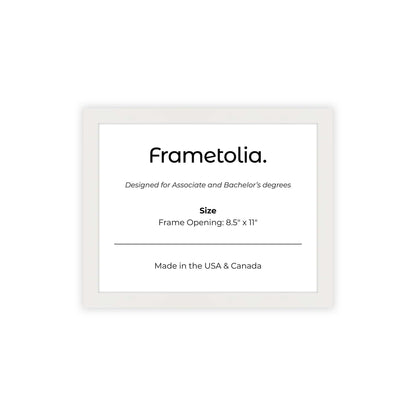8.5" x 11" Opaque White Manhattan  Diploma Frame - No Mat