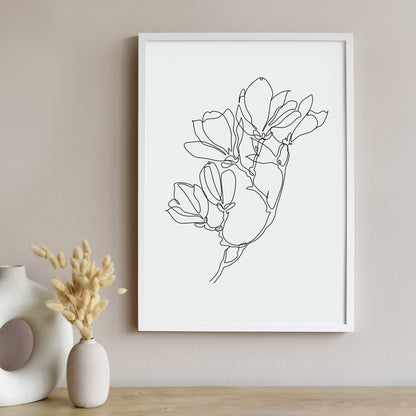 [LIFESTYLE],Opaque White Narrow Width Modern Wall Frame in a room