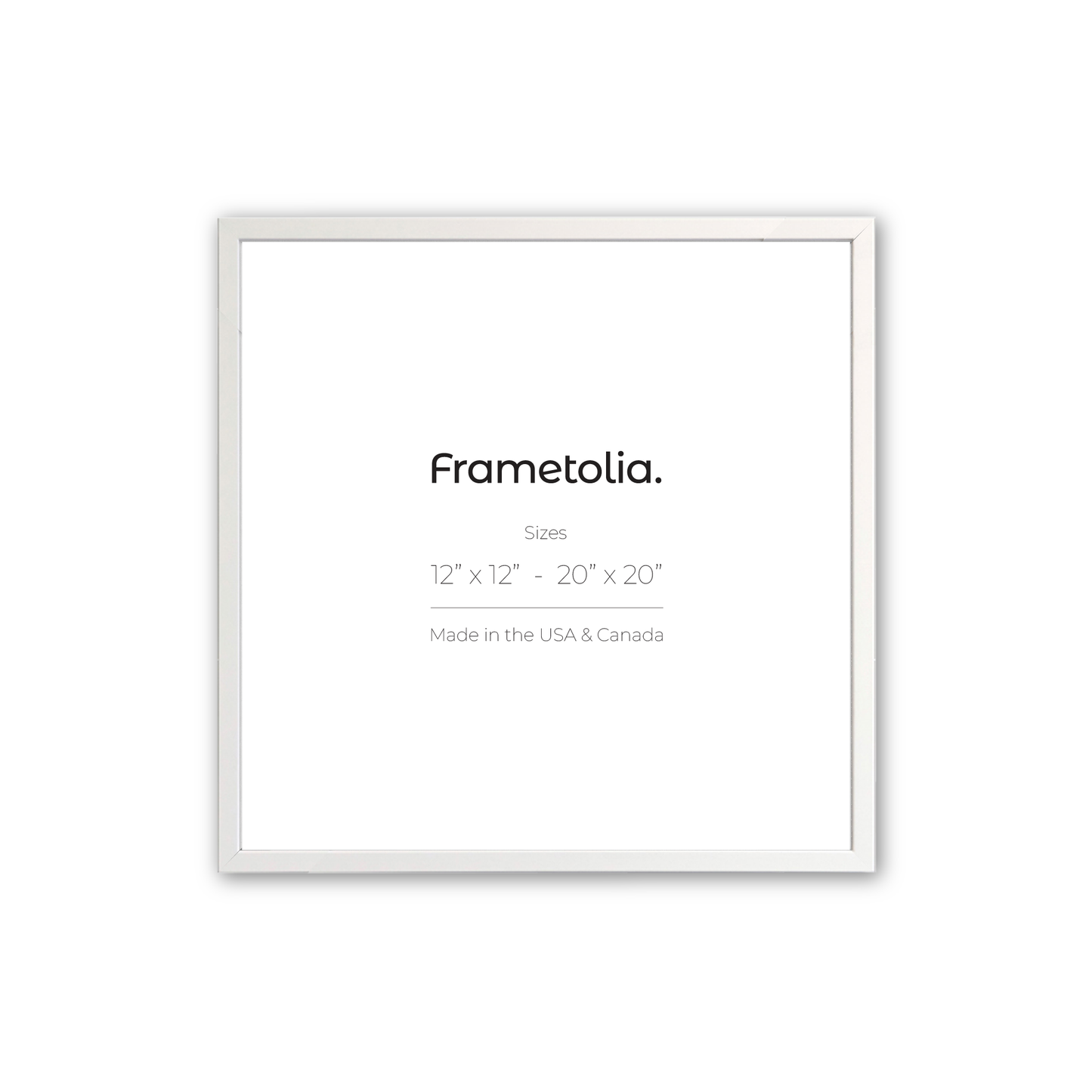 Opaque White Narrow Width Modern Wall Frame
