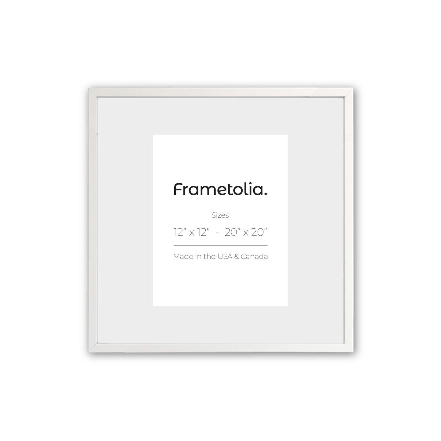 Opaque White Narrow Width Modern Wall Frame