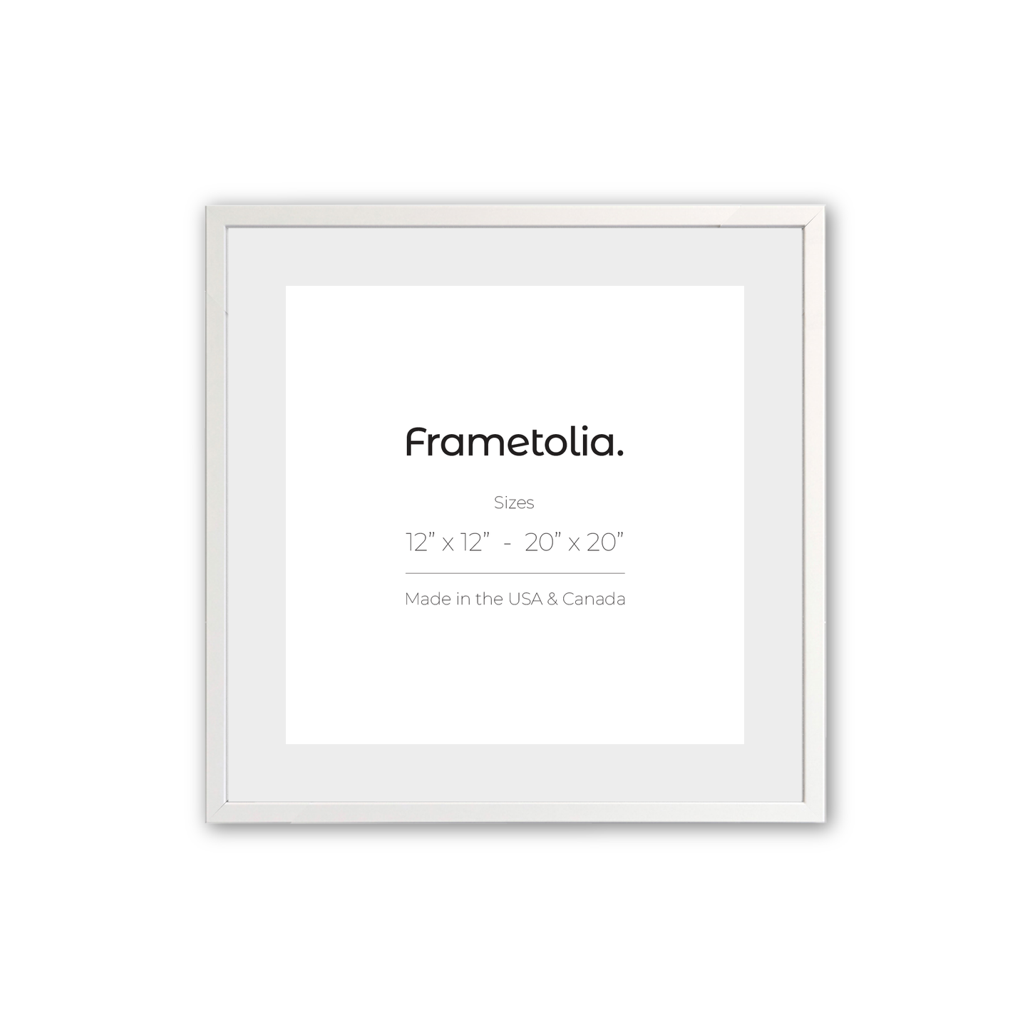 Opaque White Narrow Width Modern Wall Frame