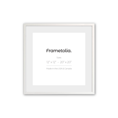 Opaque White Narrow Width Modern Wall Frame