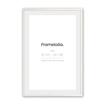 Opaque White Narrow Width Modern Wall Frame