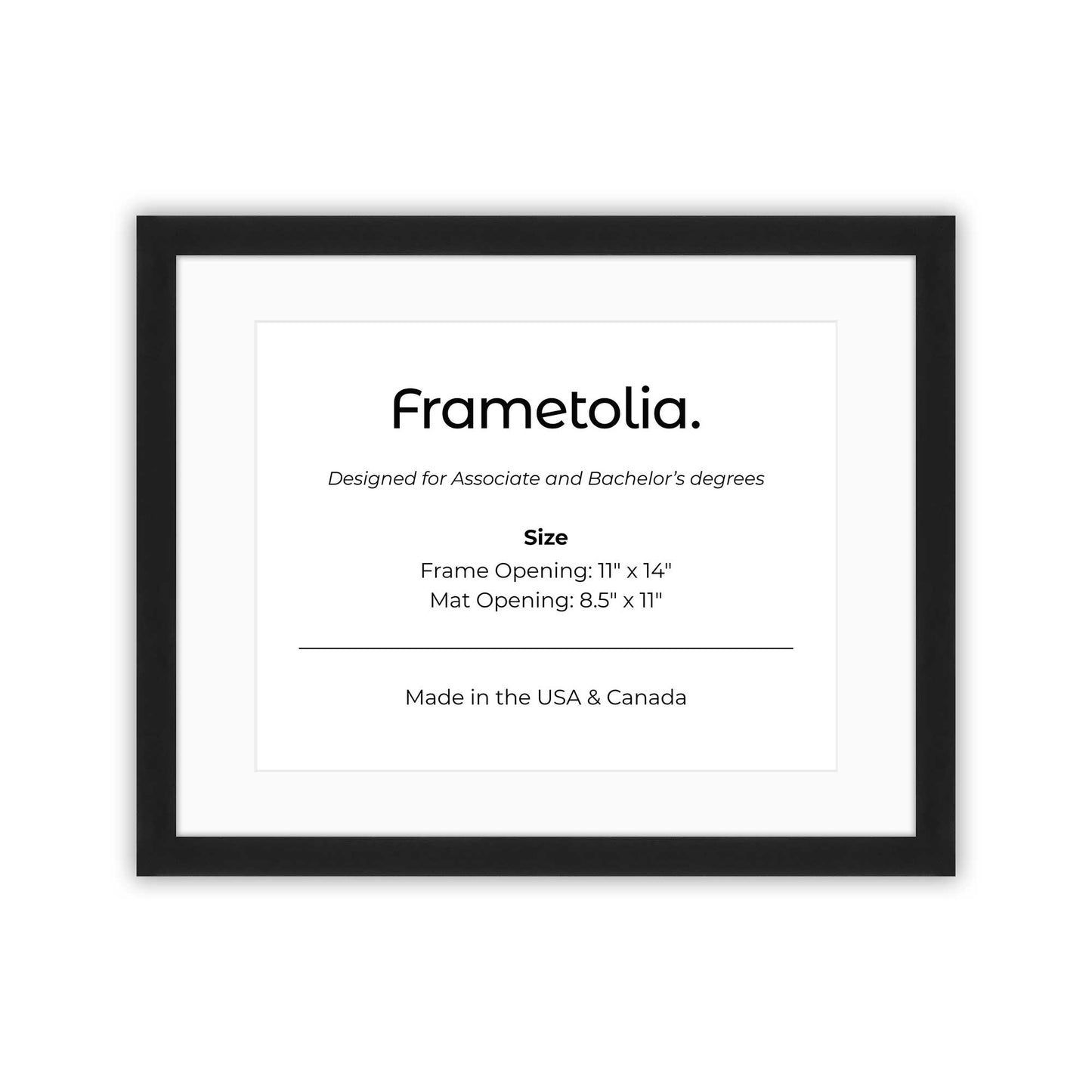 11" x 14" Espresso Manhattan  Diploma Frame with mat -  8.5 x 11 opening