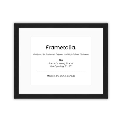 11" x 14" Espresso Manhattan  Diploma Frame with Mat - 8 x 10 opening