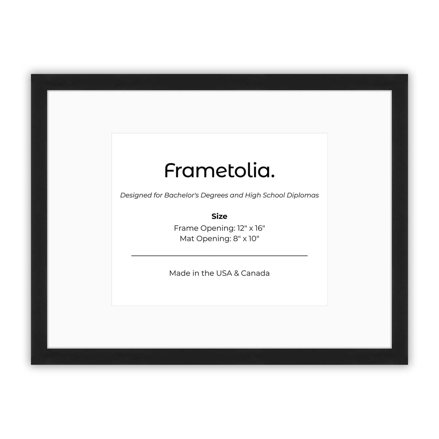 12" x 16" Espresso Manhattan  Diploma Frame with Mat - 8 x 10 opening
