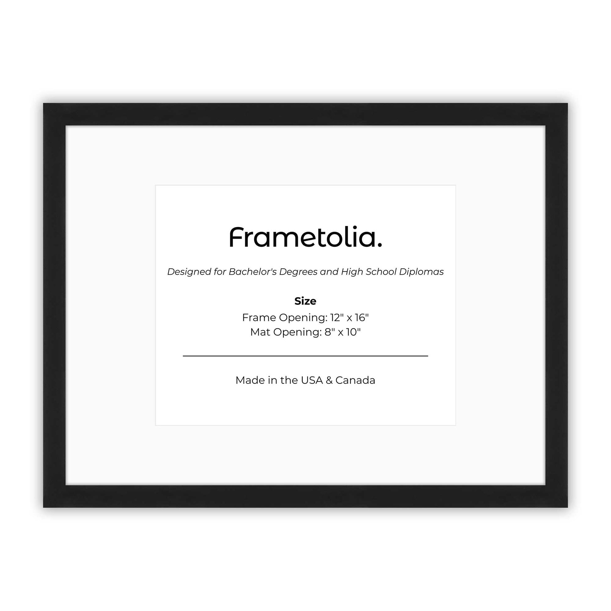 12" x 16" Espresso Manhattan  Diploma Frame with Mat - 8 x 10 opening