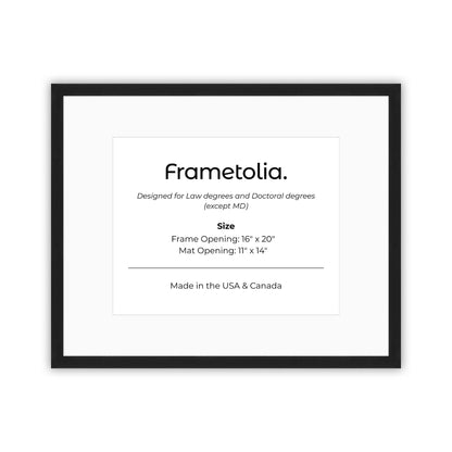 16" x 20" Espresso Manhattan  Diploma Frame with Mat - 11 x 14 opening