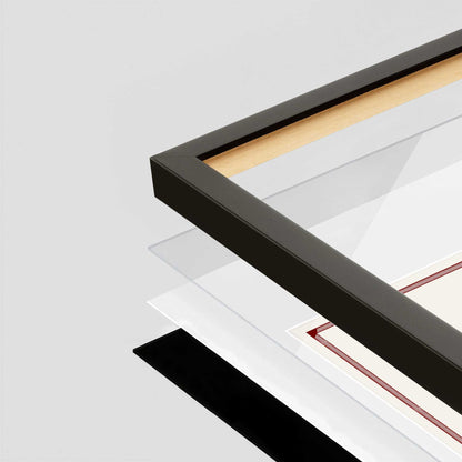 Espresso Manhattan Wall Frame corner Close up with layers broken out