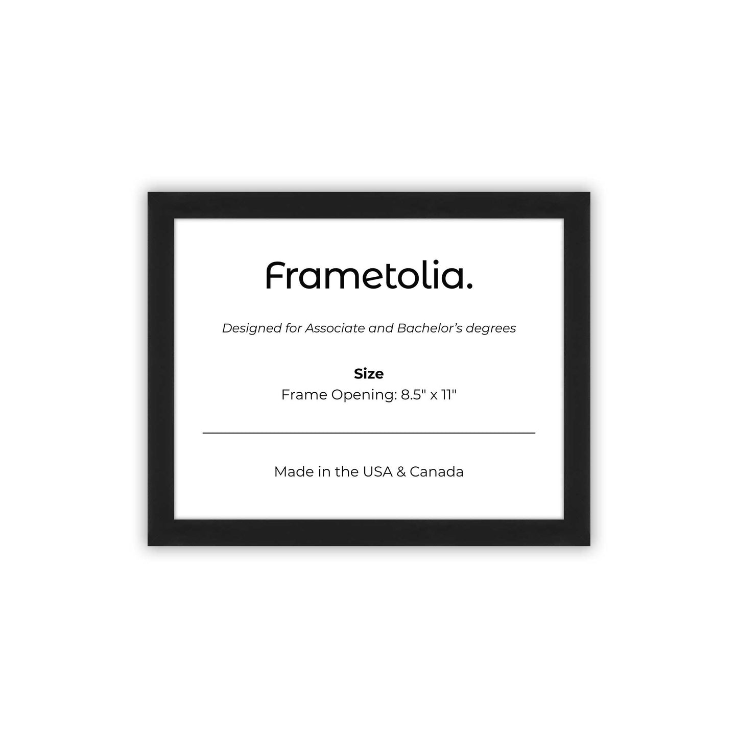 8.5" x 11" Espresso Manhattan  Diploma Frame - No Mat