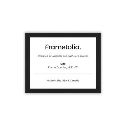 8.5" x 11" Espresso Manhattan  Diploma Frame - No Mat