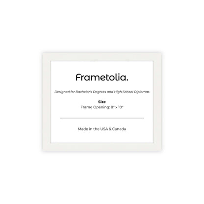 8" x 10" White Lacquer Manhattan Diploma Frame - No Mat