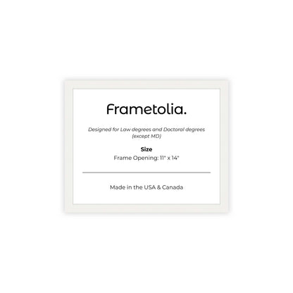 11" x 14" White Lacquer Manhattan  Diploma Frame - No Mat