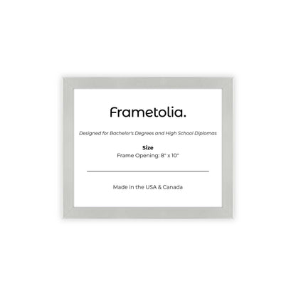 8" x 10" Titanium Silver Manhattan Diploma Frame - No Mat