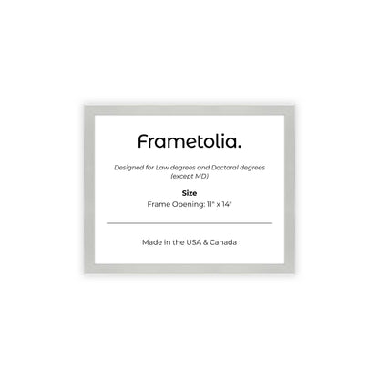11" x 14" Titanium Silver Manhattan  Diploma Frame - No Mat