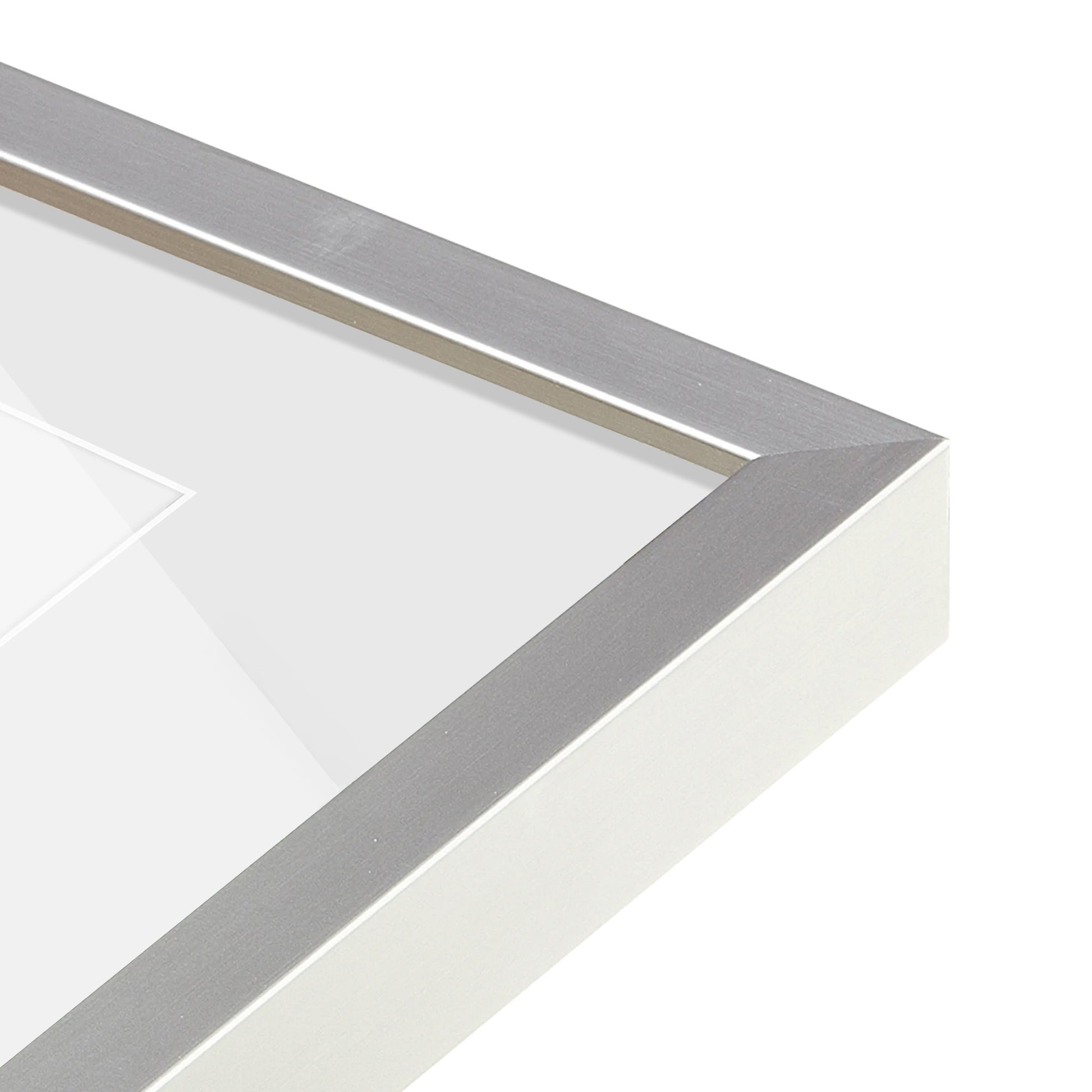 corner of the Titanium Silver Manhattan Wall Frame